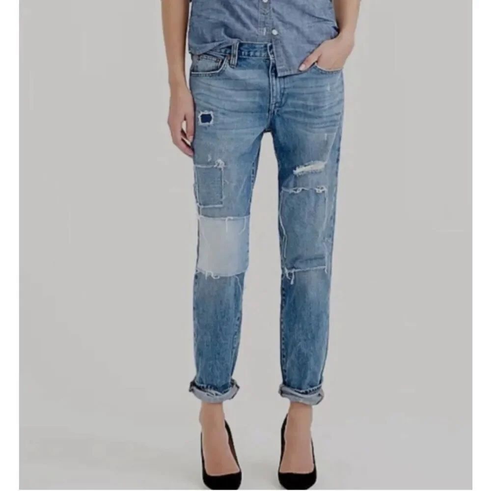 ✨J. Crew Broken In Boyfriend Patchwork Sz 30 Jeans✨
